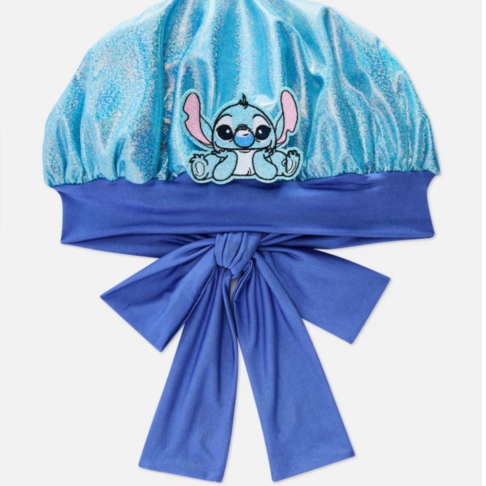 NWT. Primark Disney’s Stitch Glitter Hair Bonnet. A glitter hair bonnet
